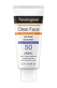 Neutrogena Clear Face Break-Out Free Liquid Lotion Sunscreen Broad Spectrum SPF 50Neutrogena Clear Face Break-Out Free Liquid Lotion Sunscreen Broad Spectrum SPF 50