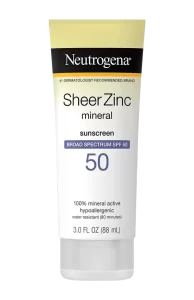 Neutrogena Sheer Zinc Dry-Touch Sunscreen Broad Spectrum SPF 50