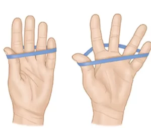 Finger Stretch With Rubber Band